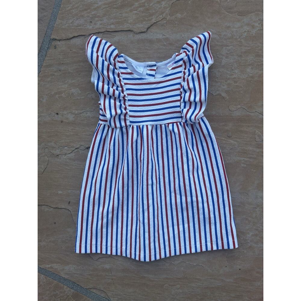 Zara Kids Patriotic Striped Dress - Red, White and Blue, Fourth Of July